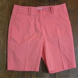 Talbots Bermuda Women's Shorts, Coral Color, 9" Length, Size 6P, Like New